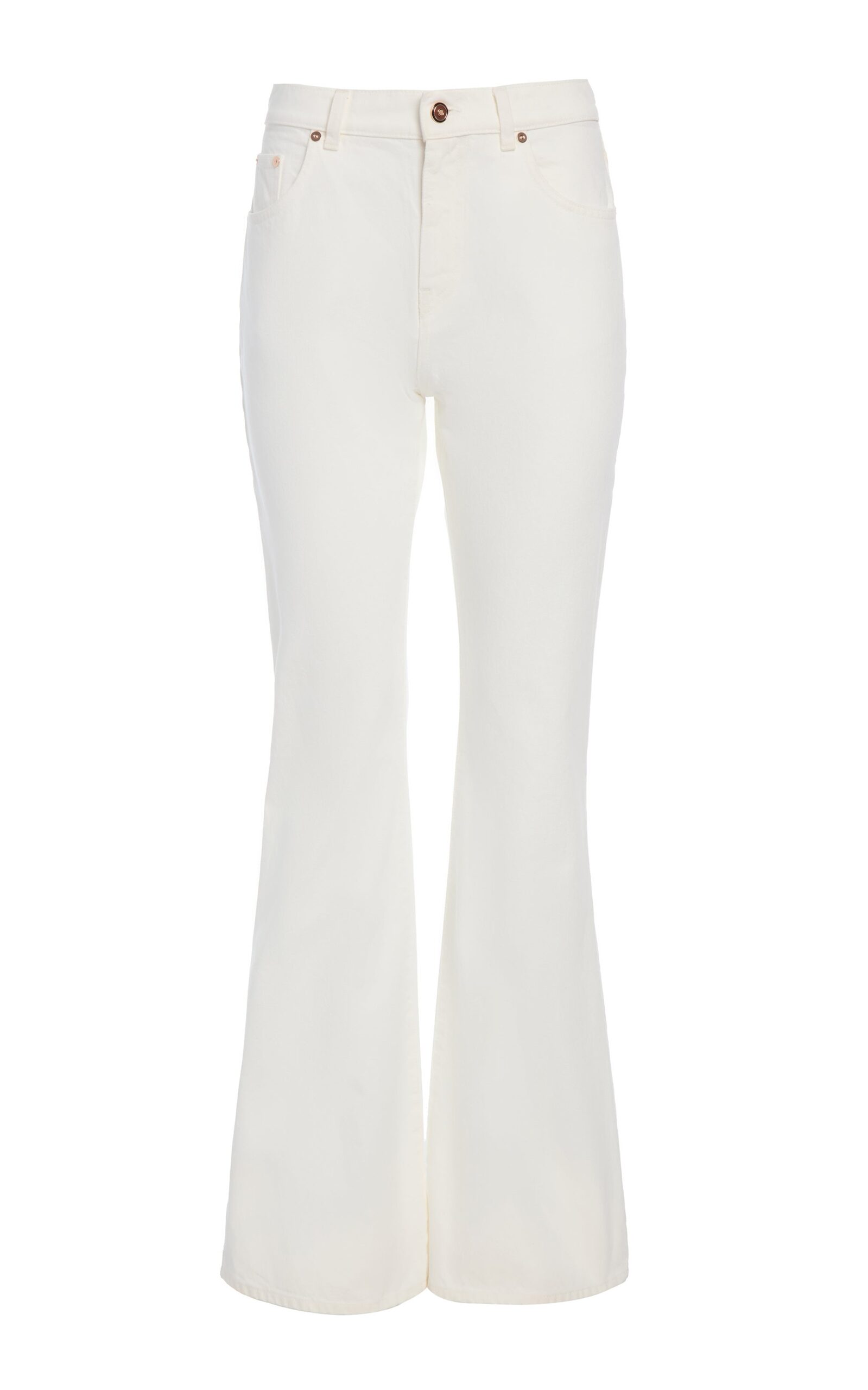 Gabriela Hearst Willa Bootcut Jean in White Recycled Cotton Denim Gabriela Hearst Willa Bootcut Jean in White Recycled Cotton Denim