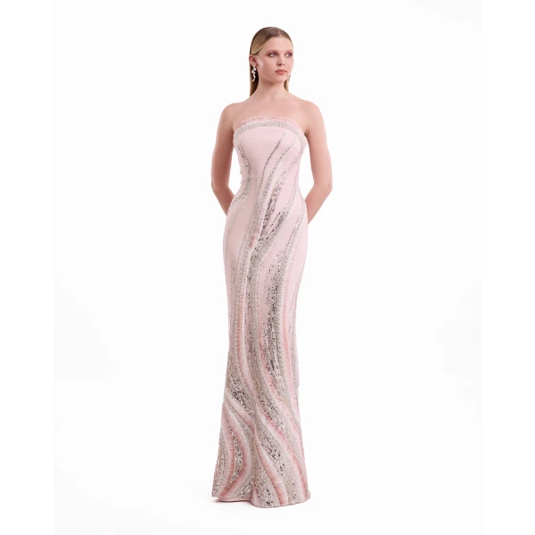 Gemy Maalouf Abstract Beaded Dress, view 2