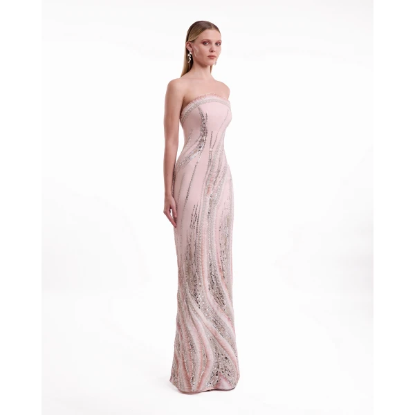Gemy Maalouf Abstract Beaded Dress, view 3
