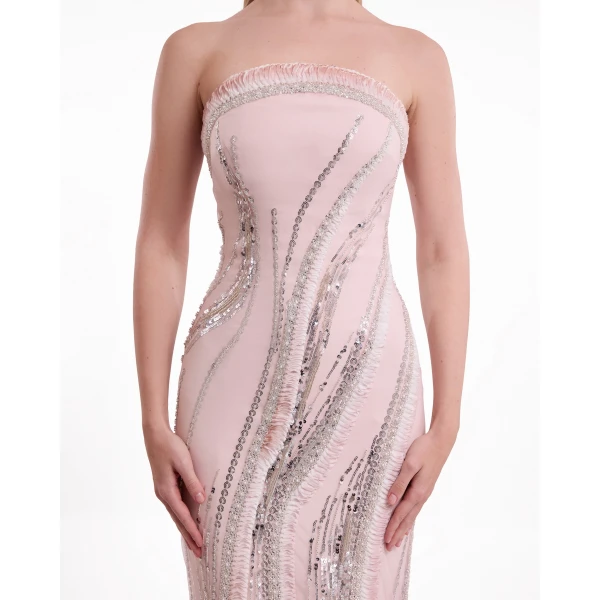 Gemy Maalouf Abstract Beaded Dress, view 5