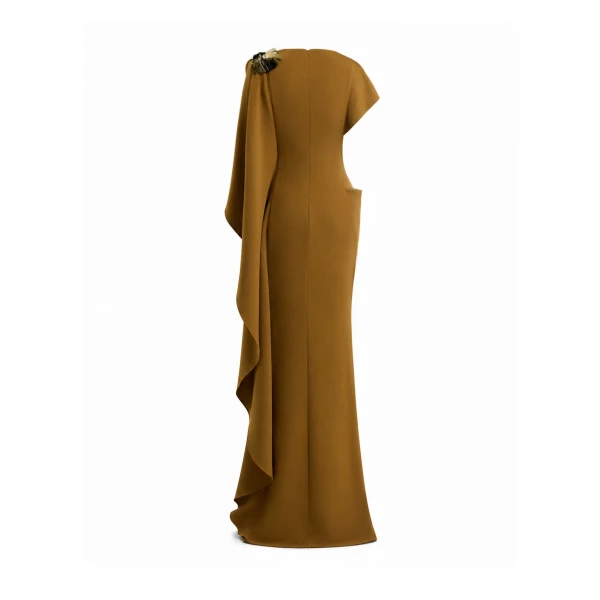 Gemy Maalouf Asymmetric Cape Dress, view 6