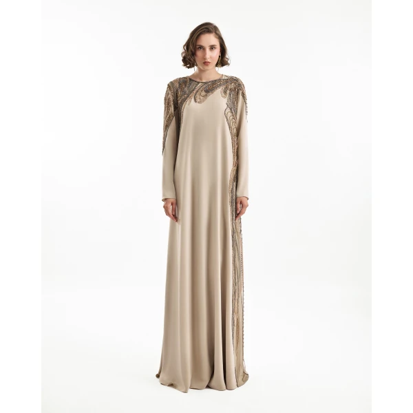 Gemy Maalouf Asymmetrical Beading Dress, view 2