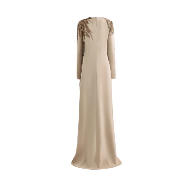 Gemy Maalouf Asymmetrical Beading Dress, view 5