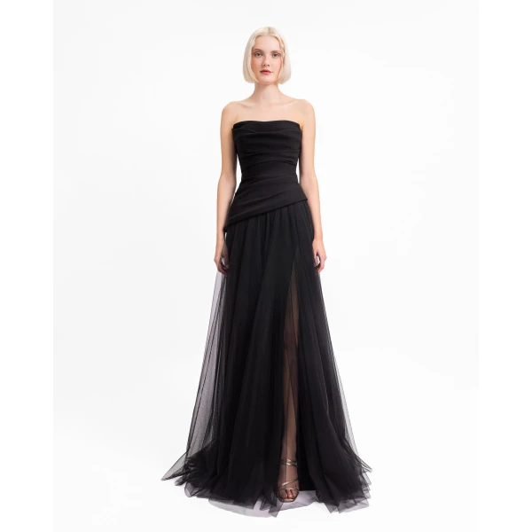 Gemy Maalouf Asymmetrical Draped Corset Dress, view 2