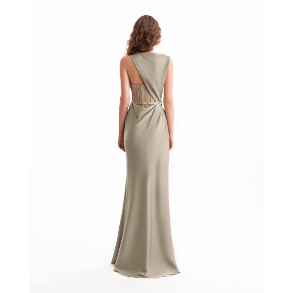 Gemy Maalouf Asymmetrical Draped Dress, view 3
