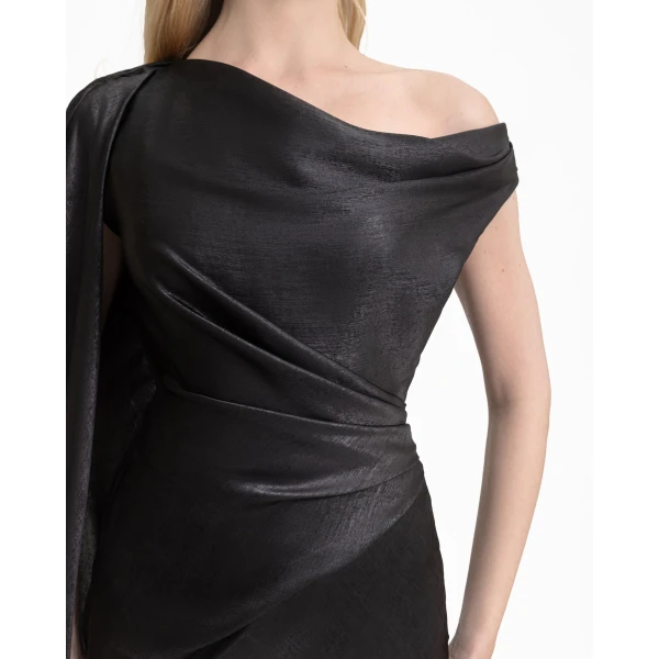 Gemy Maalouf Asymmetrical Draped Dress, view 4