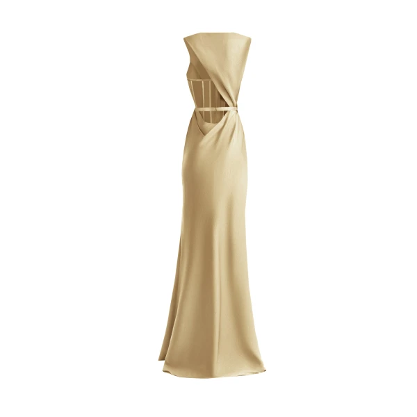 Gemy Maalouf Asymmetrical Draped Dress, view 5