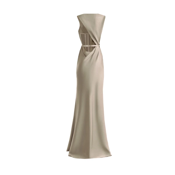 Gemy Maalouf Asymmetrical Draped Dress, view 6