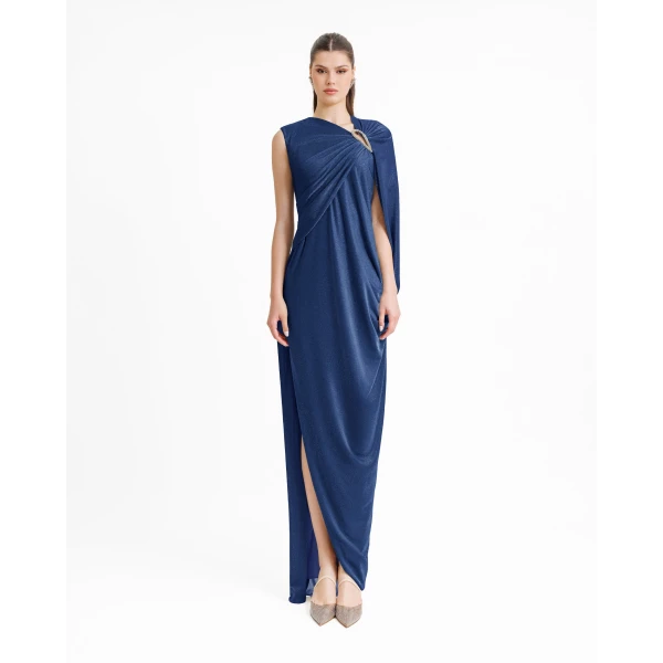 Gemy Maalouf Asymmetrical Draped Sleeve Dress, view 2