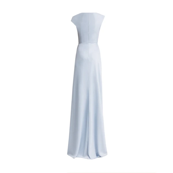 Gemy Maalouf Asymmetrical Neckline Draped Dress, view 5