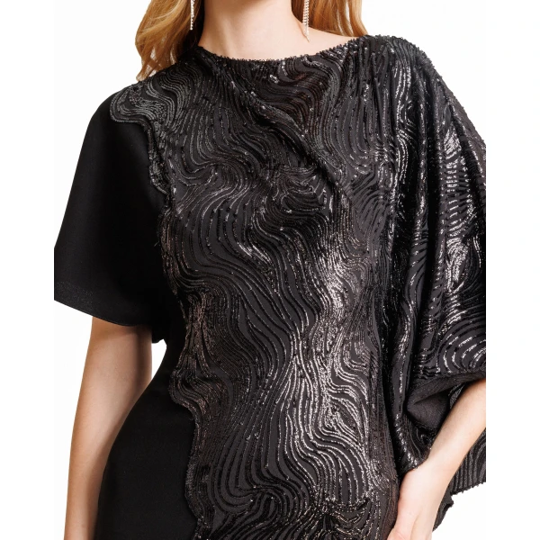 Gemy Maalouf Asymmetrical Neckline Dress, view 4