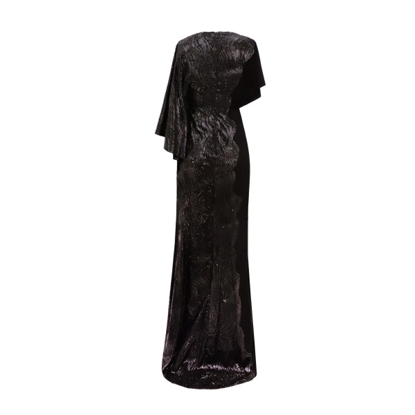 Gemy Maalouf Asymmetrical Neckline Dress, view 5