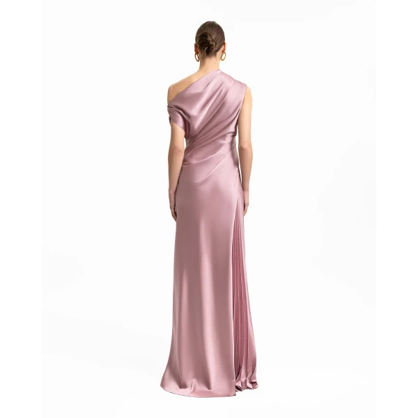 Gemy Maalouf Asymmetrical Plissé Under-Skirt Dress, view 3