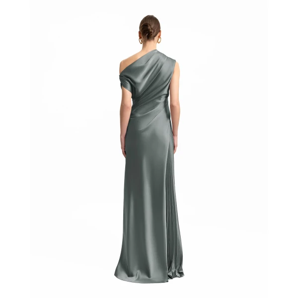 Gemy Maalouf Asymmetrical Plissé Under-Skirt Dress, view 3