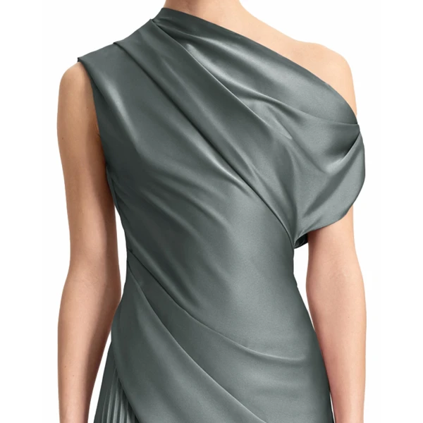 Gemy Maalouf Asymmetrical Plissé Under-Skirt Dress, view 4