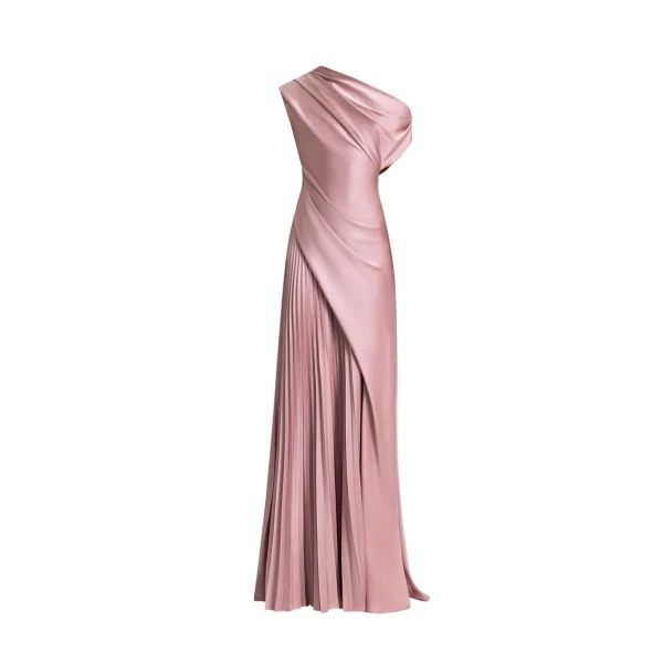 Gemy Maalouf Asymmetrical Plissé Under-Skirt Dress, view 5