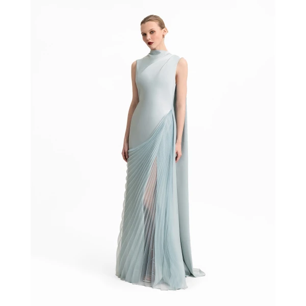 Gemy Maalouf Asymmetrical Sheer Overskirt Dress, view 2