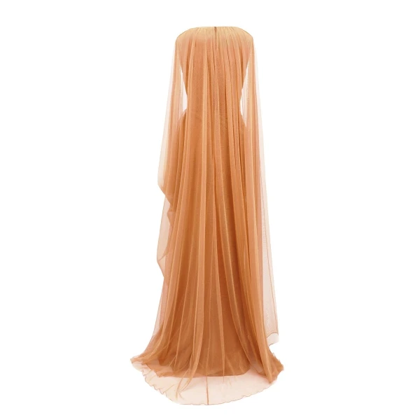 Gemy Maalouf Asymmetrical Sleeves Draped Dress, view 5