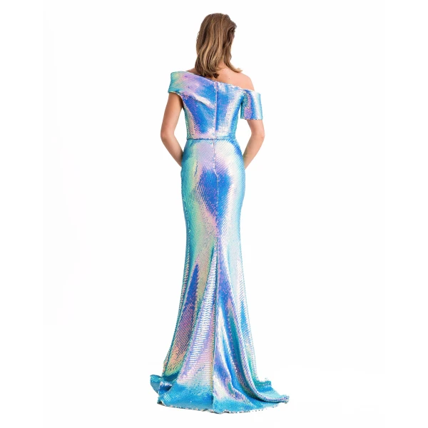 Gemy Maalouf Asymmetrical Top With Long Skirt, view 3