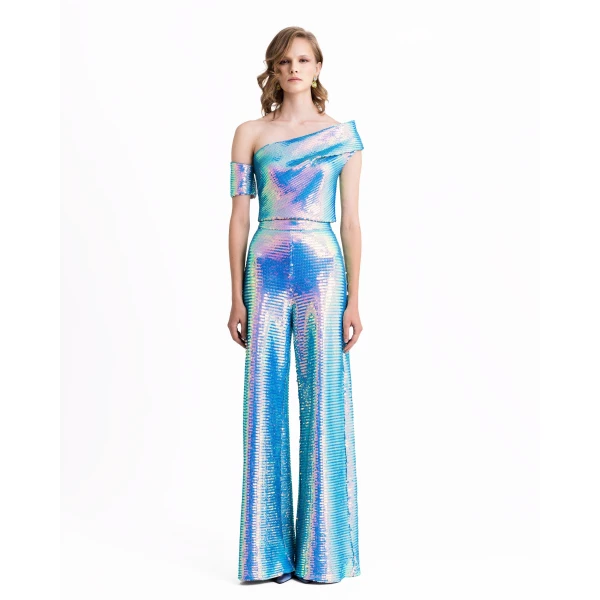 Gemy Maalouf Asymmetrical Top With Pants, view 2