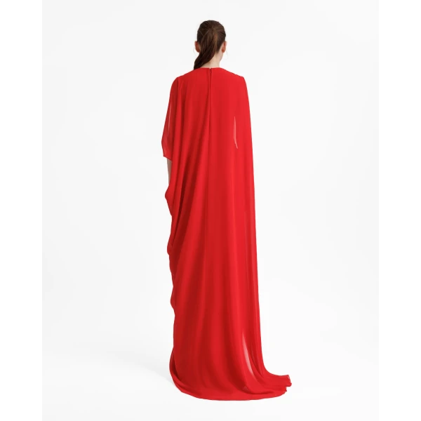 Gemy Maalouf Asymmetrical V-Neckline Dress, view 3