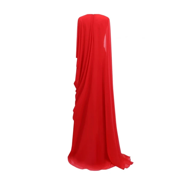 Gemy Maalouf Asymmetrical V-Neckline Dress, view 5