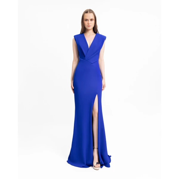 Gemy Maalouf Asymmetrical Waistline Dress, view 2