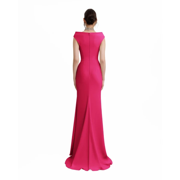 Gemy Maalouf Bateau Collar Slim-Cut Dress, view 3