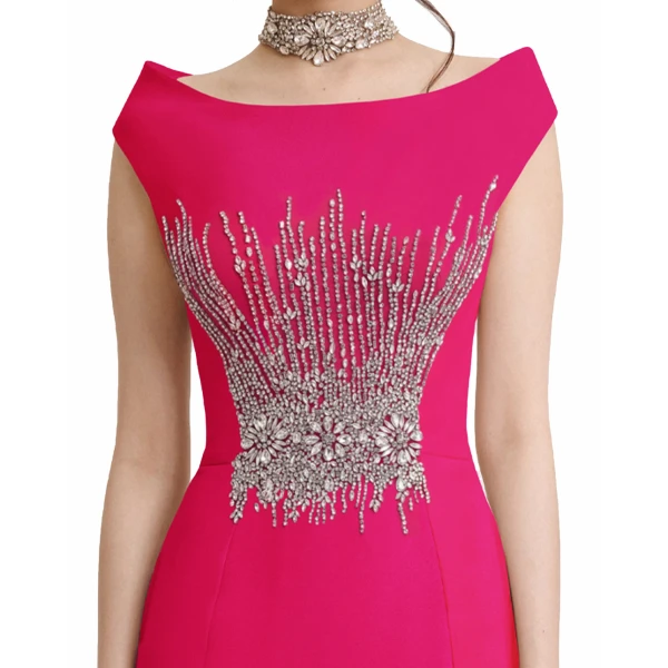 Gemy Maalouf Bateau Collar Slim-Cut Dress, view 4