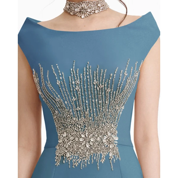 Gemy Maalouf Bateau Collar Slim-Cut Dress, view 4
