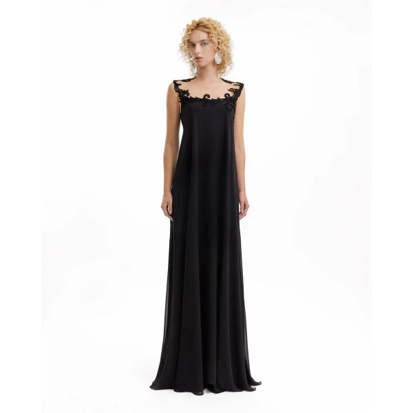 Gemy Maalouf Beaded A-Line Open-Back Dress, view 2