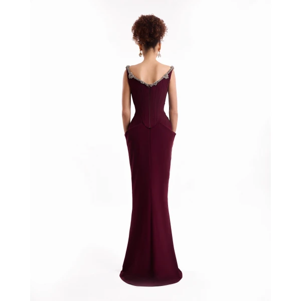 Gemy Maalouf Beaded Bow Dress, view 4