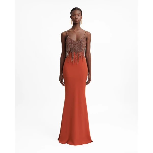 Gemy Maalouf Beaded Cropped Top, view 3
