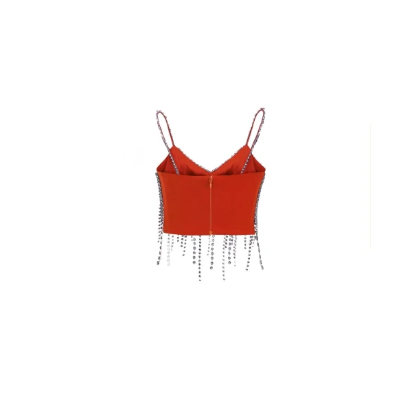 Gemy Maalouf Beaded Cropped Top, view 6