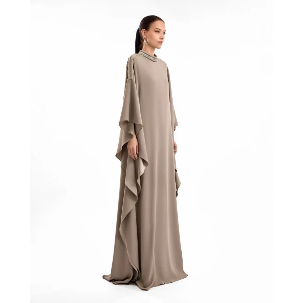 Gemy Maalouf Beaded Draped Kaftan, view 3