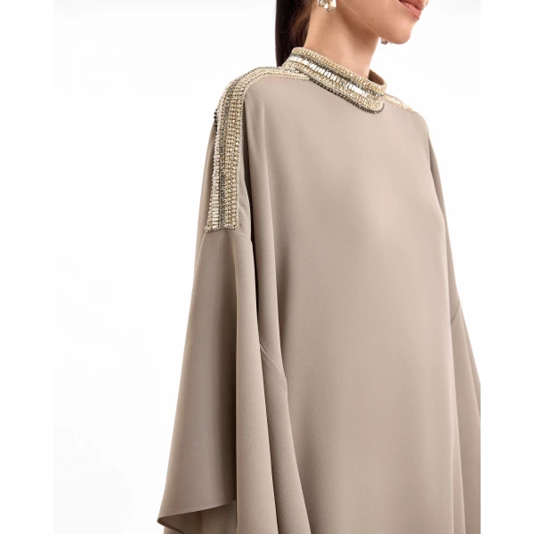 Gemy Maalouf Beaded Draped Kaftan, view 5