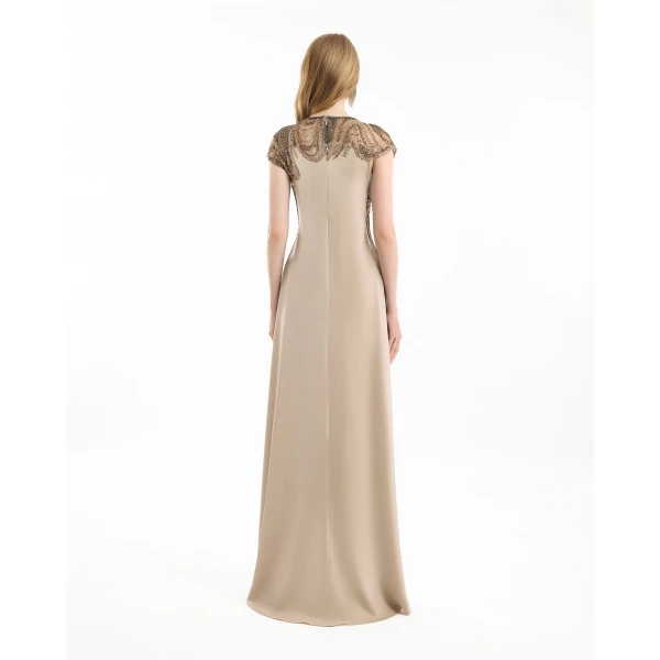 Gemy Maalouf Beaded Embroidered Dress, view 3