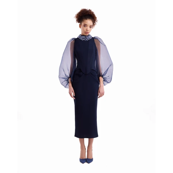 Gemy Maalouf Beaded High-Neck Set, view 2