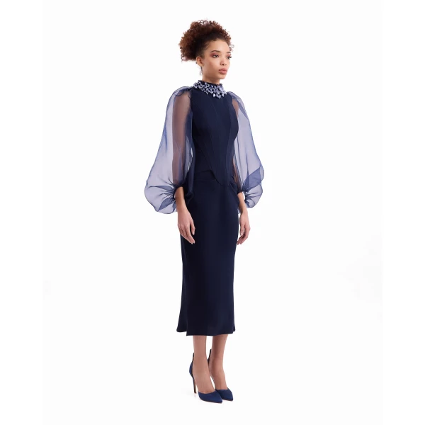 Gemy Maalouf Beaded High-Neck Set, view 3