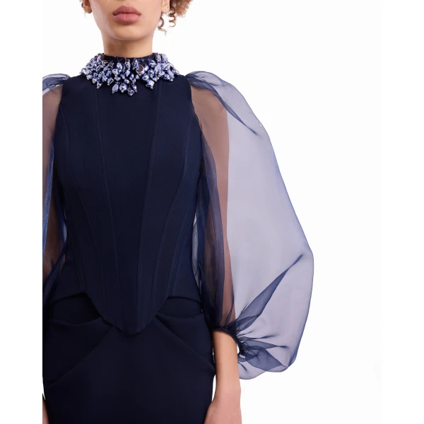 Gemy Maalouf Beaded High-Neck Set, view 5