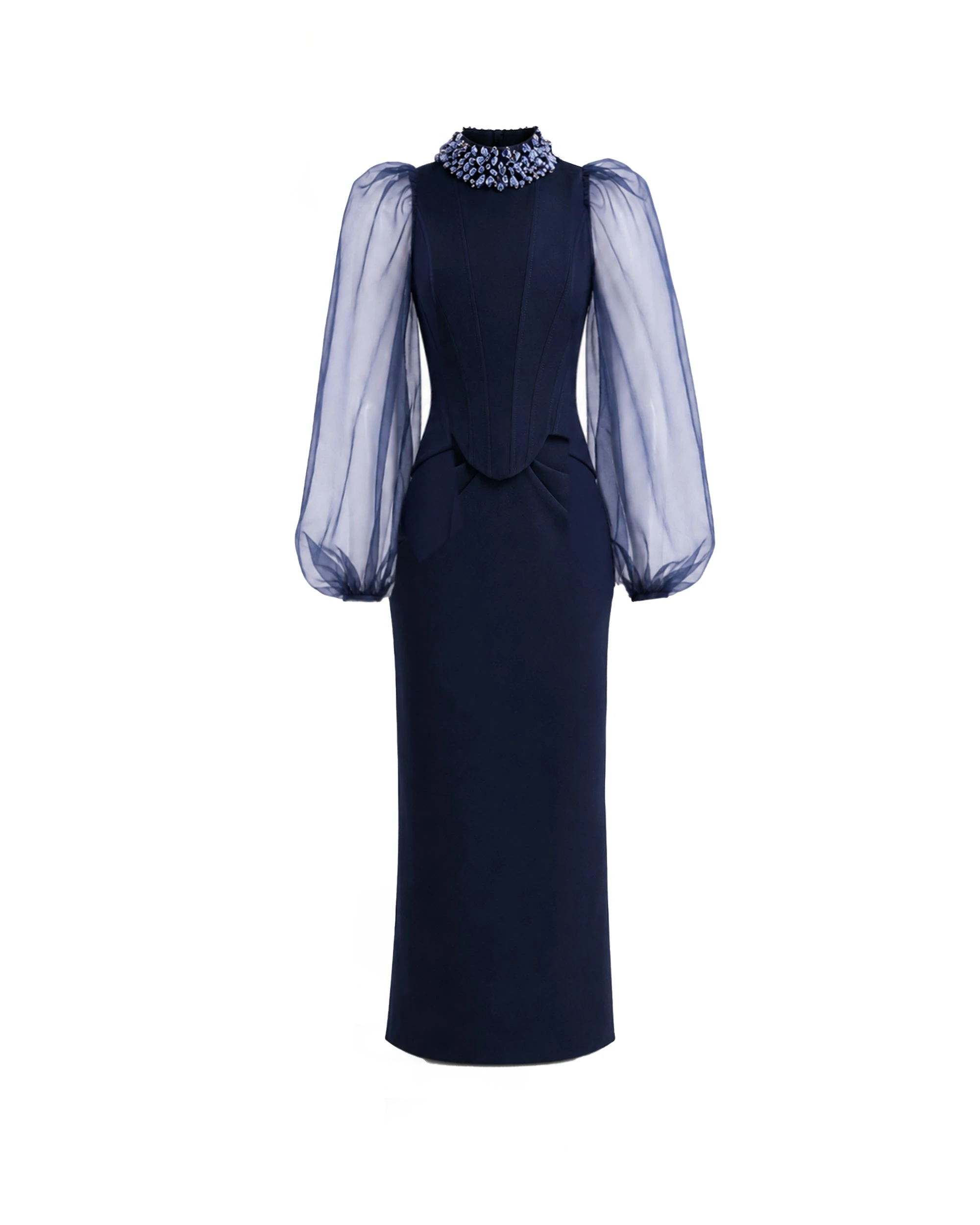 Gemy Maalouf Beaded High-Neck Set Gemy Maalouf Beaded High-Neck Set