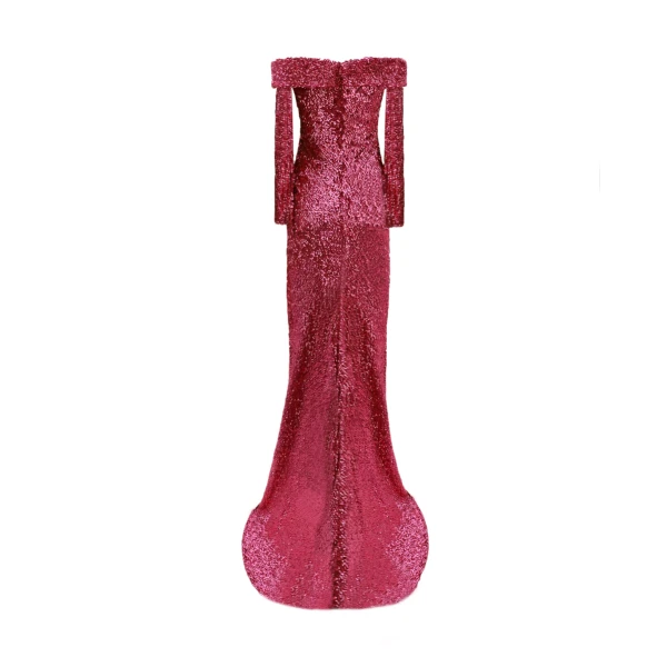 Gemy Maalouf Beaded Neckline Dress, view 5