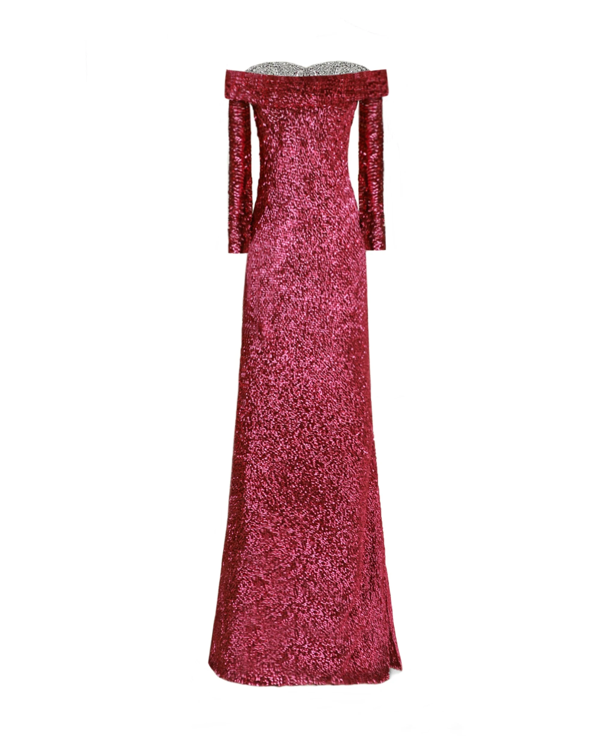Gemy Maalouf Beaded Neckline Dress Gemy Maalouf Beaded Neckline Dress