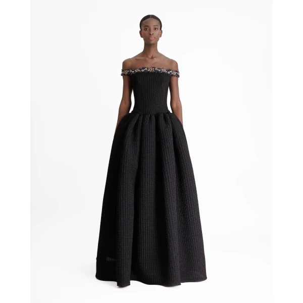 Gemy Maalouf Beaded Off-the-shoulders Dress, view 2