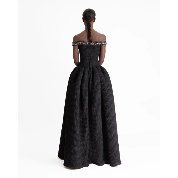 Gemy Maalouf Beaded Off-the-shoulders Dress, view 3