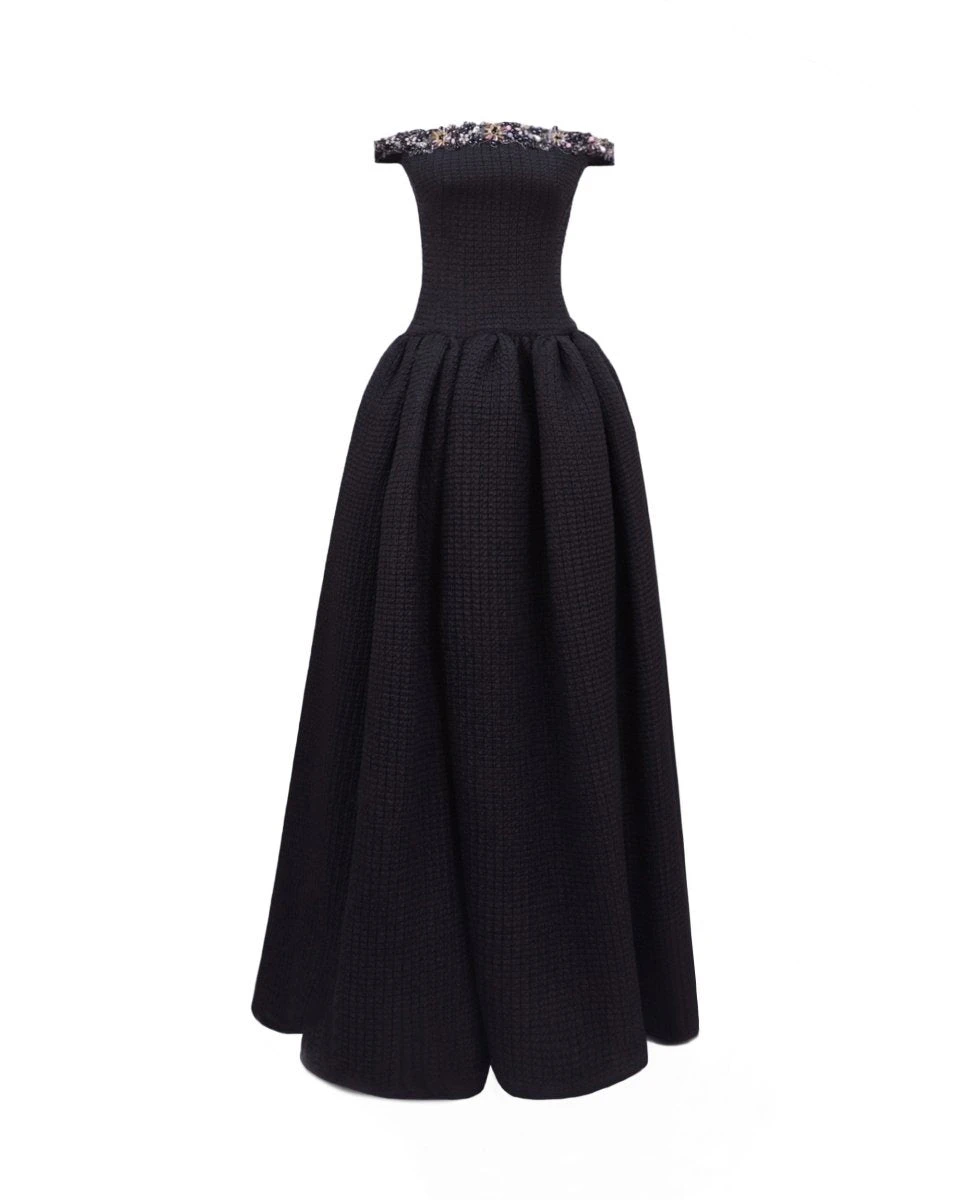 Gemy Maalouf Beaded Off-the-shoulders Dress Gemy Maalouf Beaded Off-the-shoulders Dress