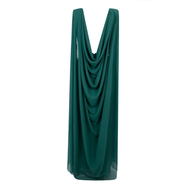 Gemy Maalouf Beaded Round-Neckline Dress, view 5