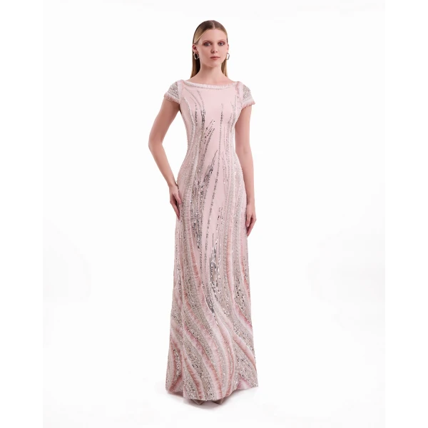 Gemy Maalouf Beaded Sequin Dress, view 2
