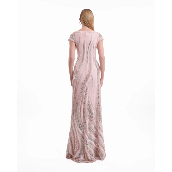 Gemy Maalouf Beaded Sequin Dress, view 4