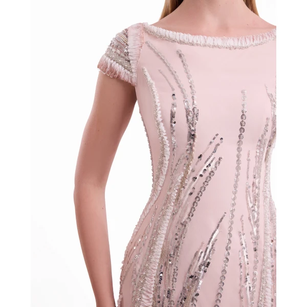 Gemy Maalouf Beaded Sequin Dress, view 5